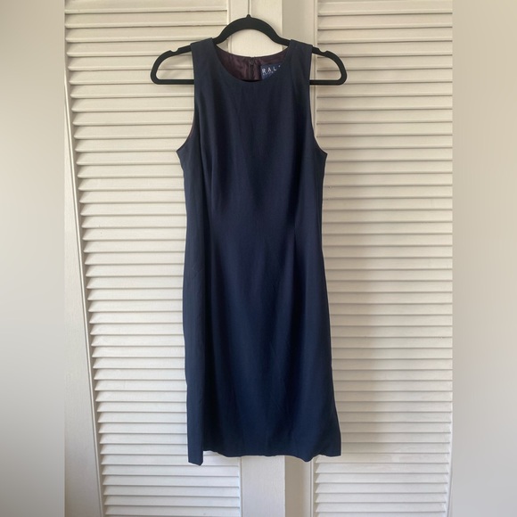 Vintage Ralph Lauren Navy Dress - Picture 7 of 8